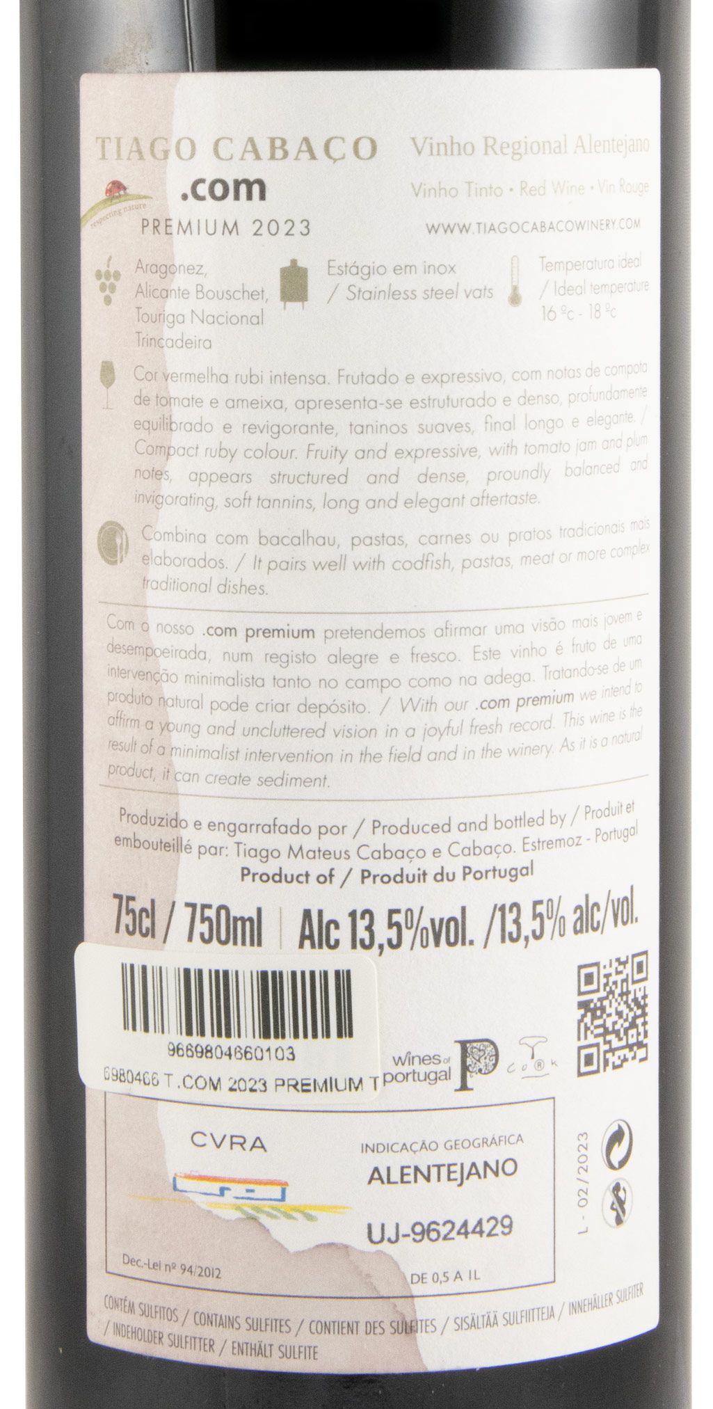 2023 Tiago Cabaço .Com Premium red (damaged label)