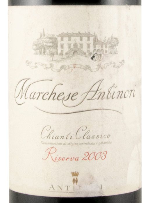 2003 Marchese Antinori Chianti Classico Riserva red (damaged label)