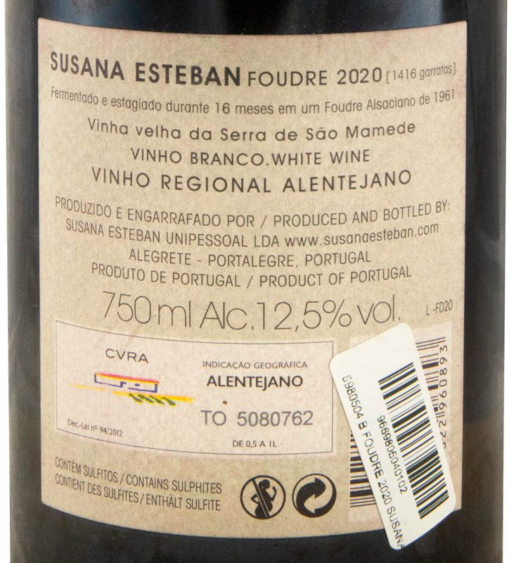 2020 Susana Esteban Foudre branco (rótulo danificado)