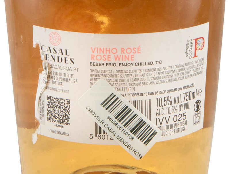 Casal Mendes rosé (damaged label)
