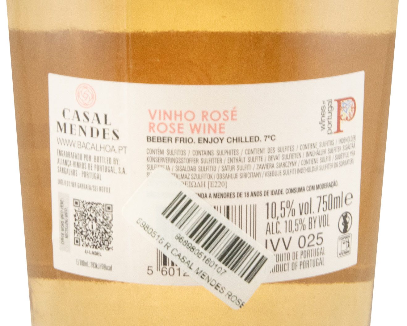 Casal Mendes rosé (rótulo danificado)