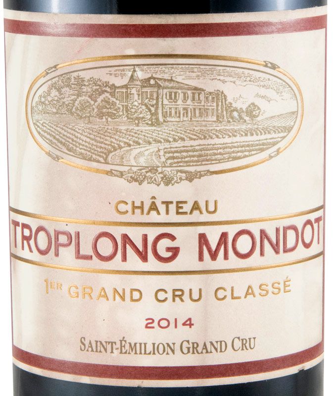 2014 Château Troplong Mondot Saint-Émilion tinto (rótulo danificado)