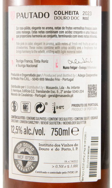 2023 Pautado Colheita rosé (rótulo danificado)