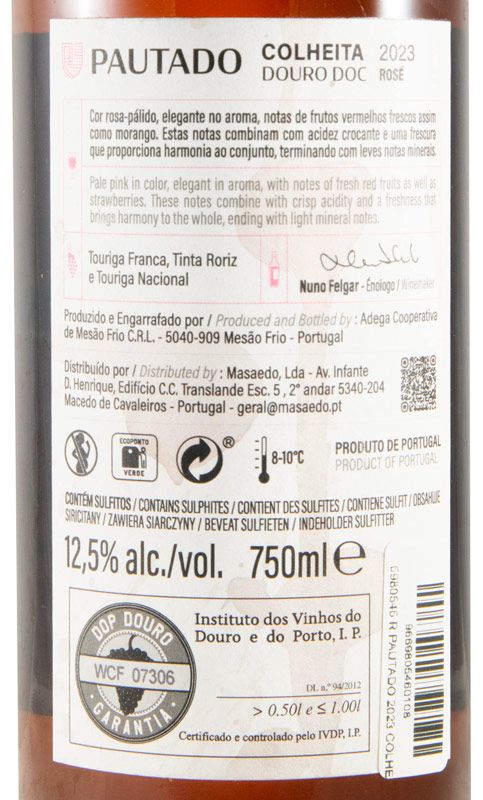 2023 Pautado Colheita rosé (rótulo danificado)