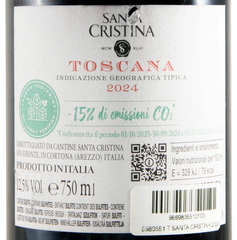 2024 Santa Cristina tinto (rótulo danificado)