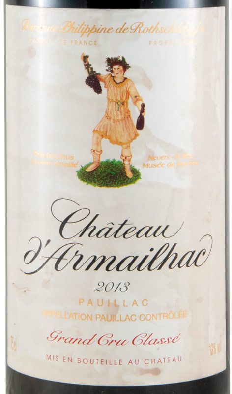 2013 Château d'Armailhac Pauillac tinto (rótulo danificado)