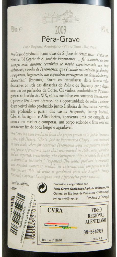 2009 Pêra-Grave red (damaged label)