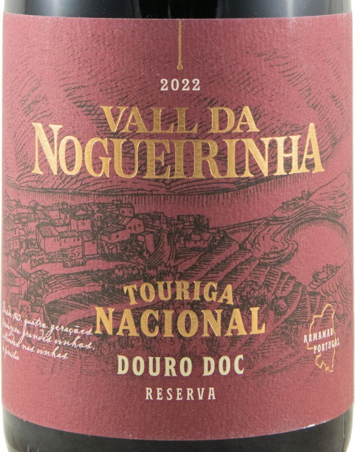 2022 Vall da Nogueirinha Touriga Nacional Reserva tinto (rótulo danificado)