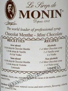 Syrup Chocolat Menthe Monin