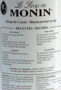 Sirup Cassis Monin