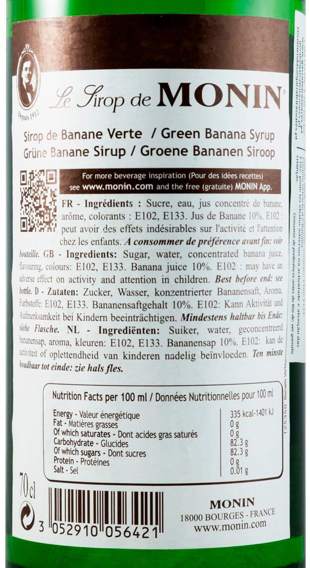 Syrup Banane Verte Monin