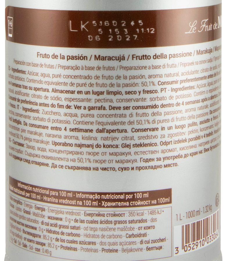 Puré de Fruta Monin Maracujá 1L