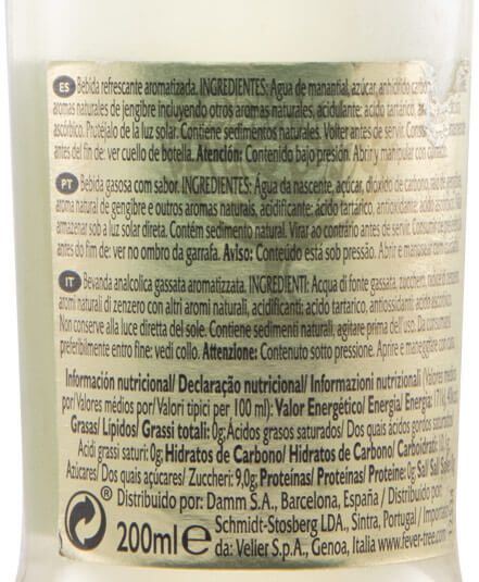Tonic Water Fever-Tree Ginger Beer 20cl