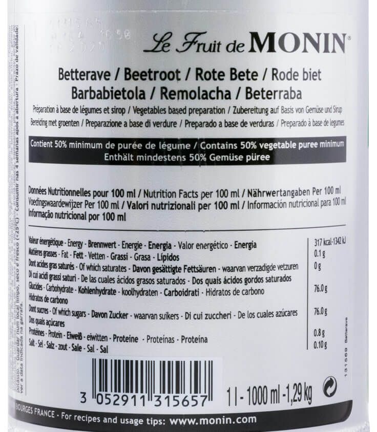 Fruit Puree Monin Beetroot 1L