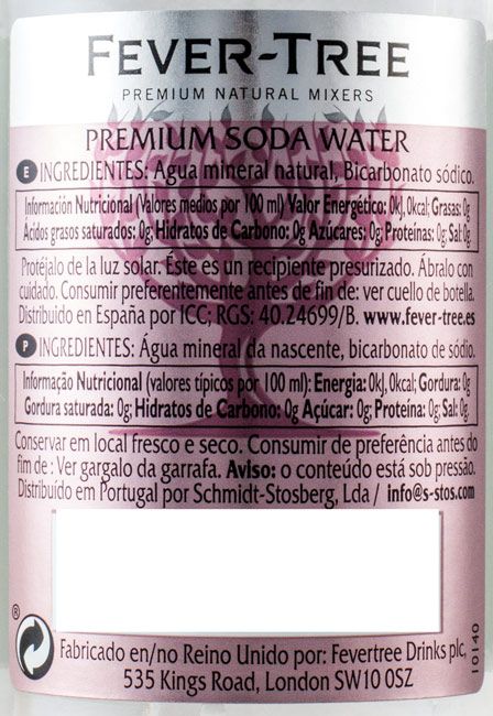 Água Tónica Fever-Tree Premium Soda Water 20cl