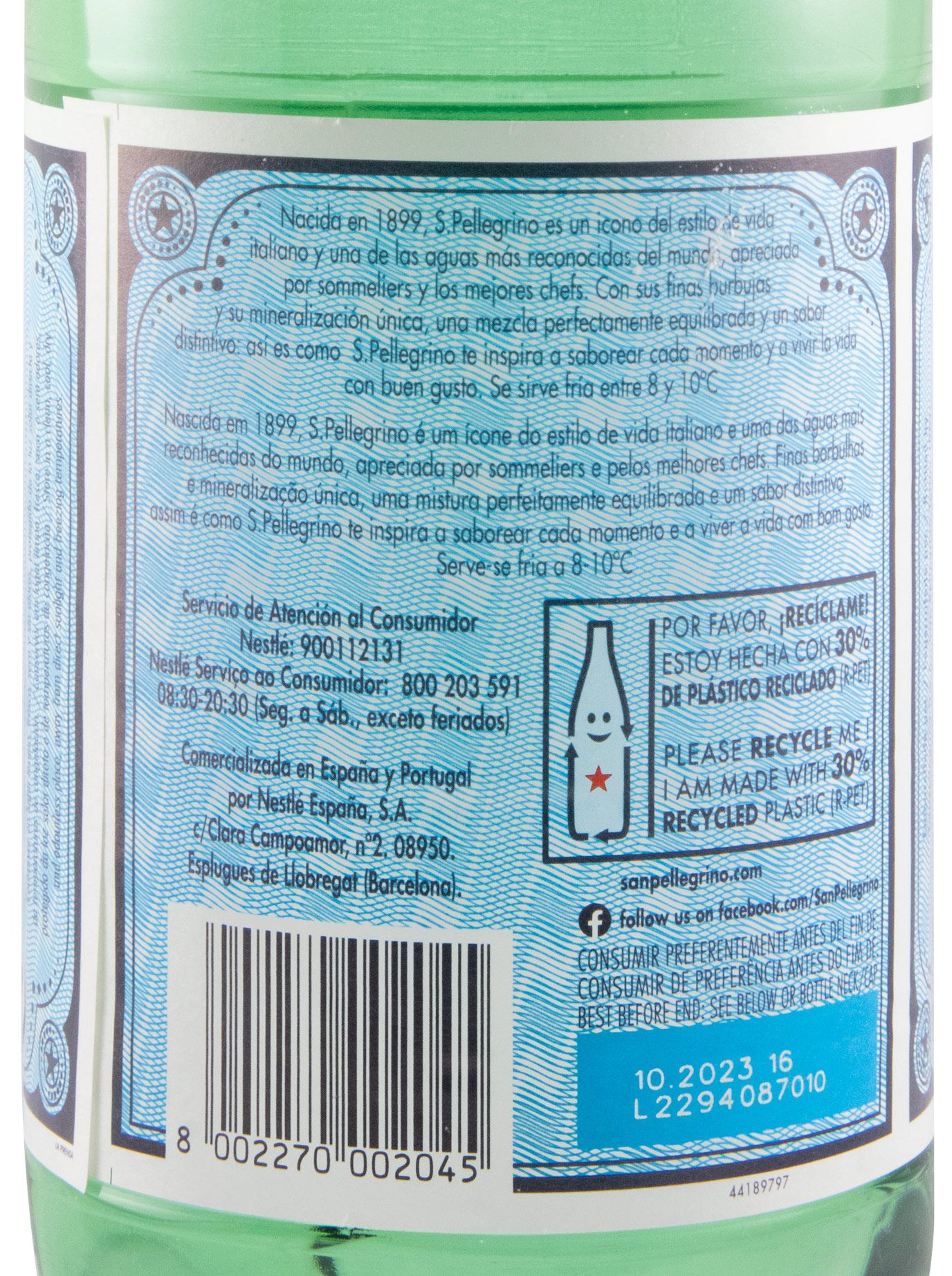 Sparkling Water San Pellegrino 1L