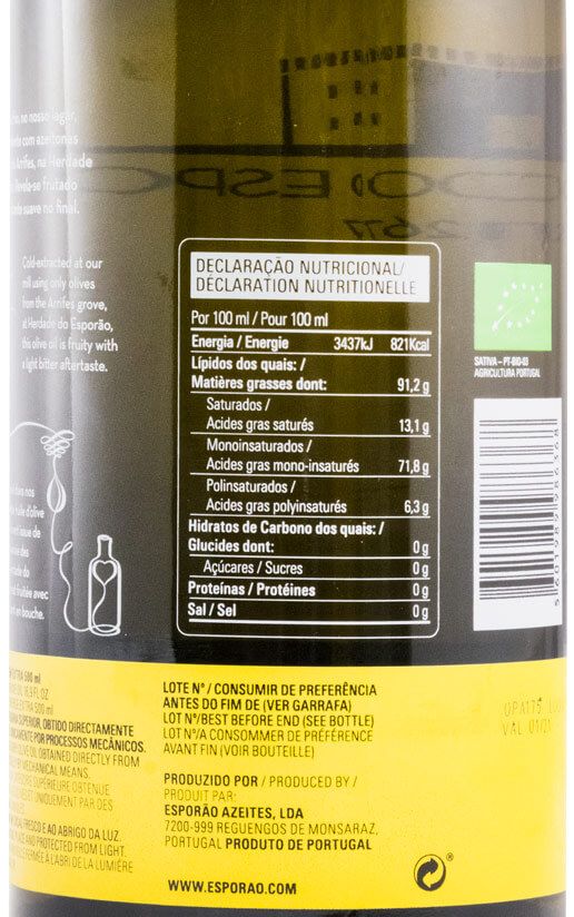 Azeite Virgem Extra Herdade do Esporão biológico 50cl