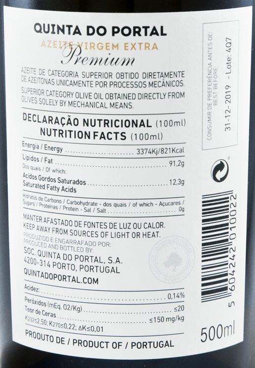 Azeite Virgem Extra Quinta do Portal Premium 50cl