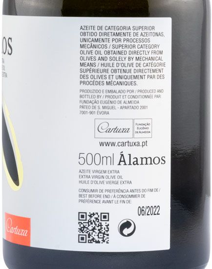 Olive Oil Extra Virgin Cartuxa Álamos 50cl