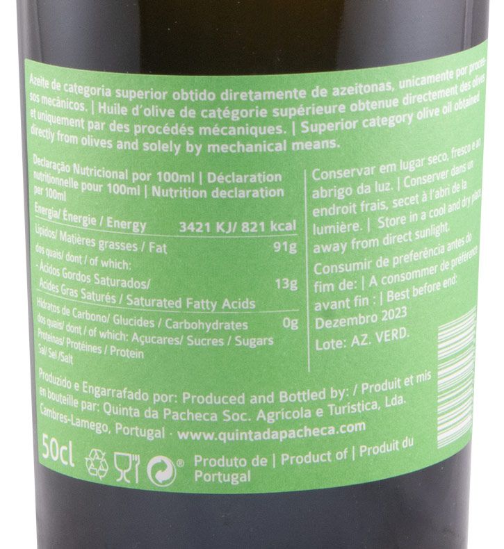 Azeite Virgem Extra Pacheca Verdeal 50cl