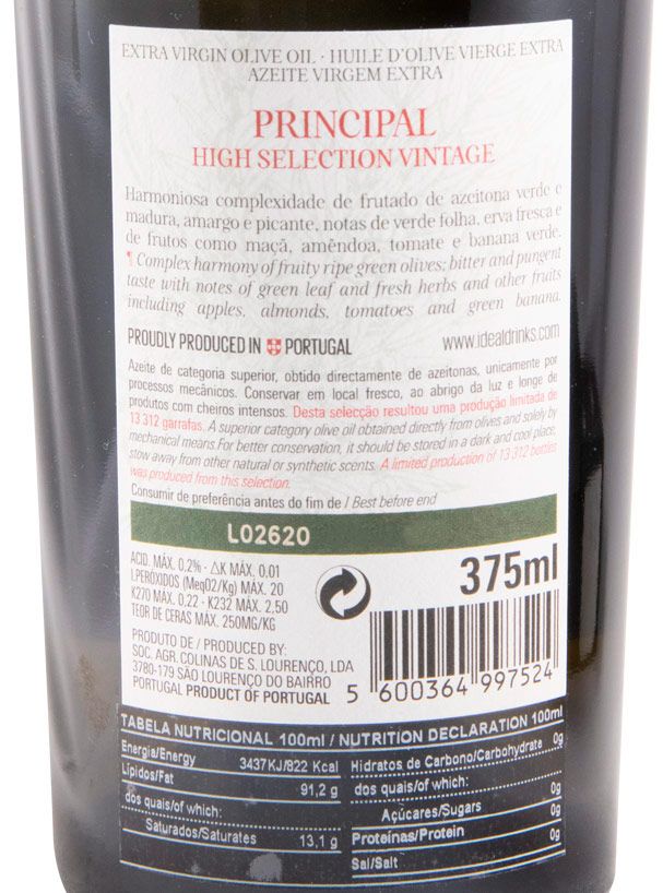 Azeite Virgem Extra Principal 37,5cl