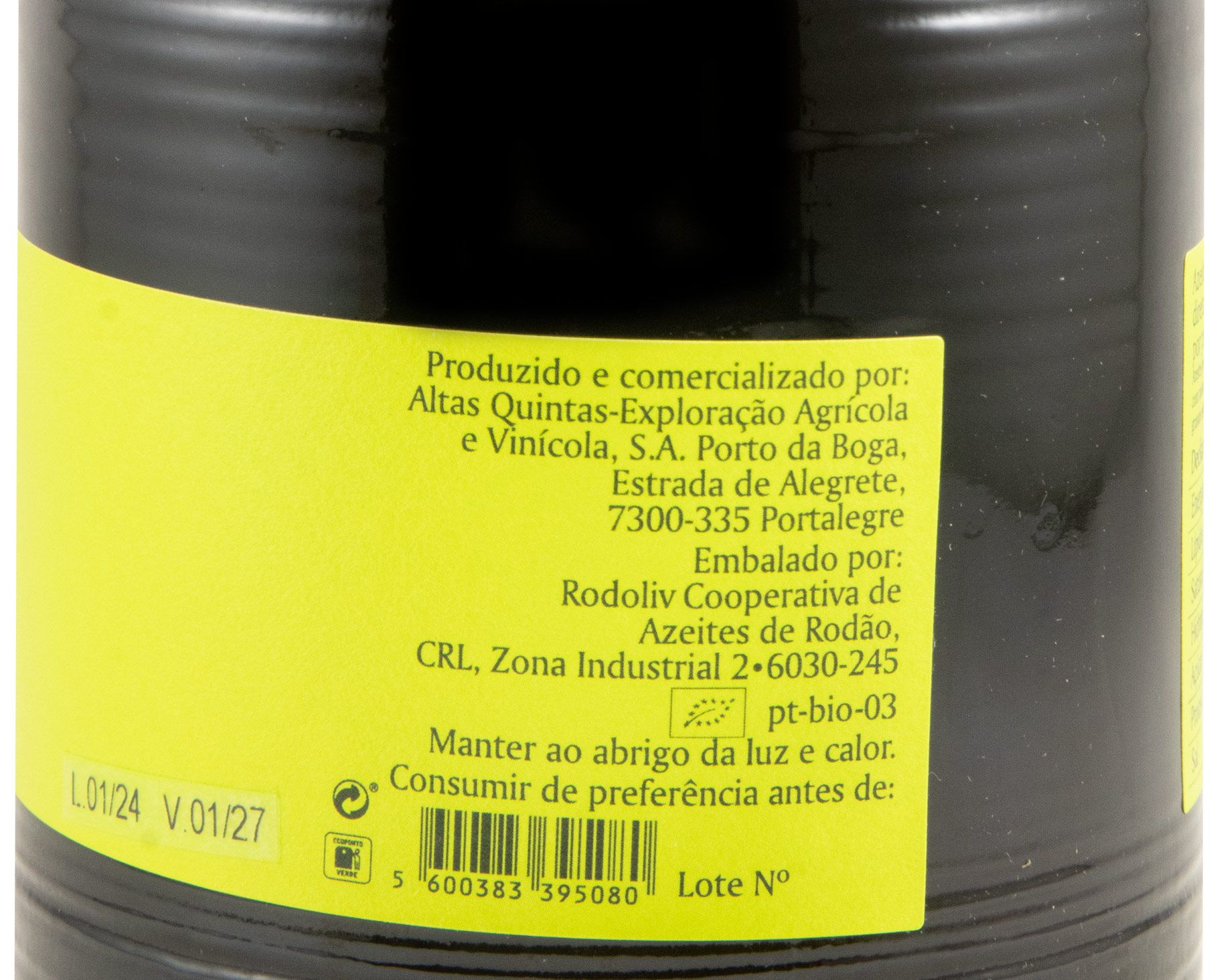 2024 Azeite Virgem Extra Altas Quintas biológico 50cl