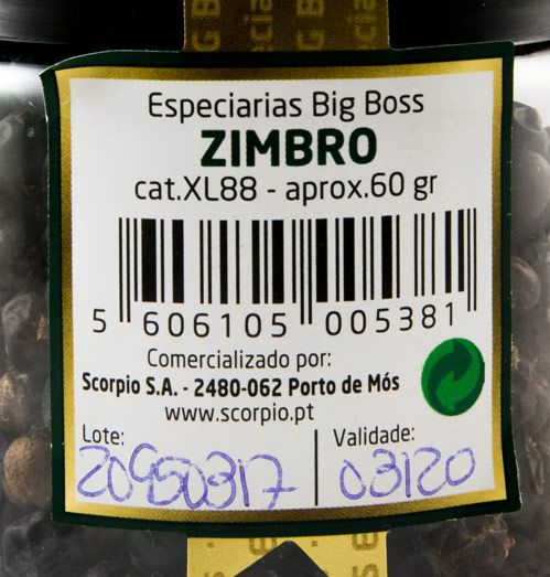 Frasco Zimbro Big Boss 60gr