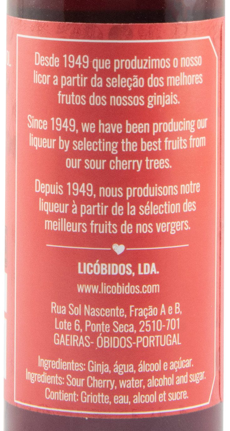 Miniatura Licor de Ginja Mariquinhas Pin Up 4x4cl