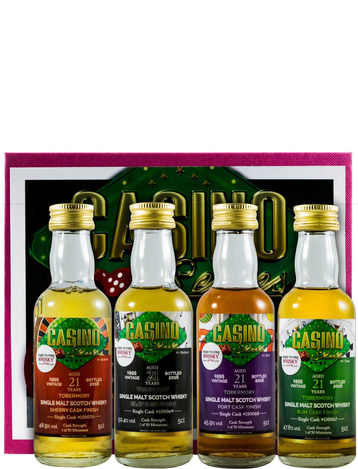 Conjunto Tobermory Casino Series 4x5cl