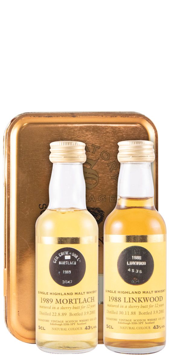 Conjunto Signatory Vintage Linkwood 1988 + Mortlach 1989 2x5cl