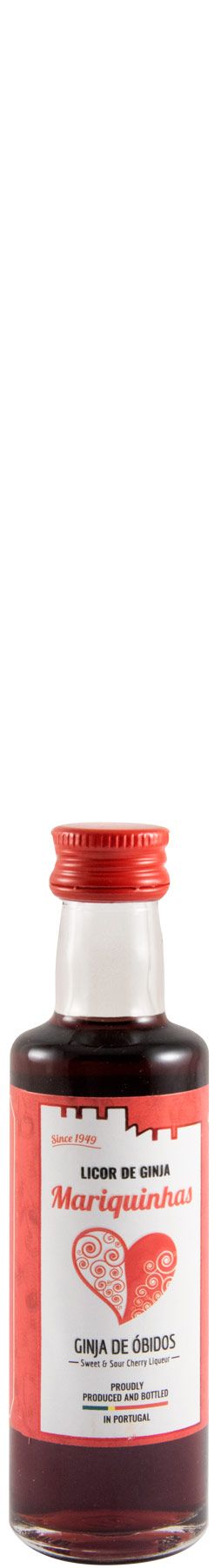 Miniatura Licor de Ginja Mariquinhas c/3 Copos de Chocolate 4cl