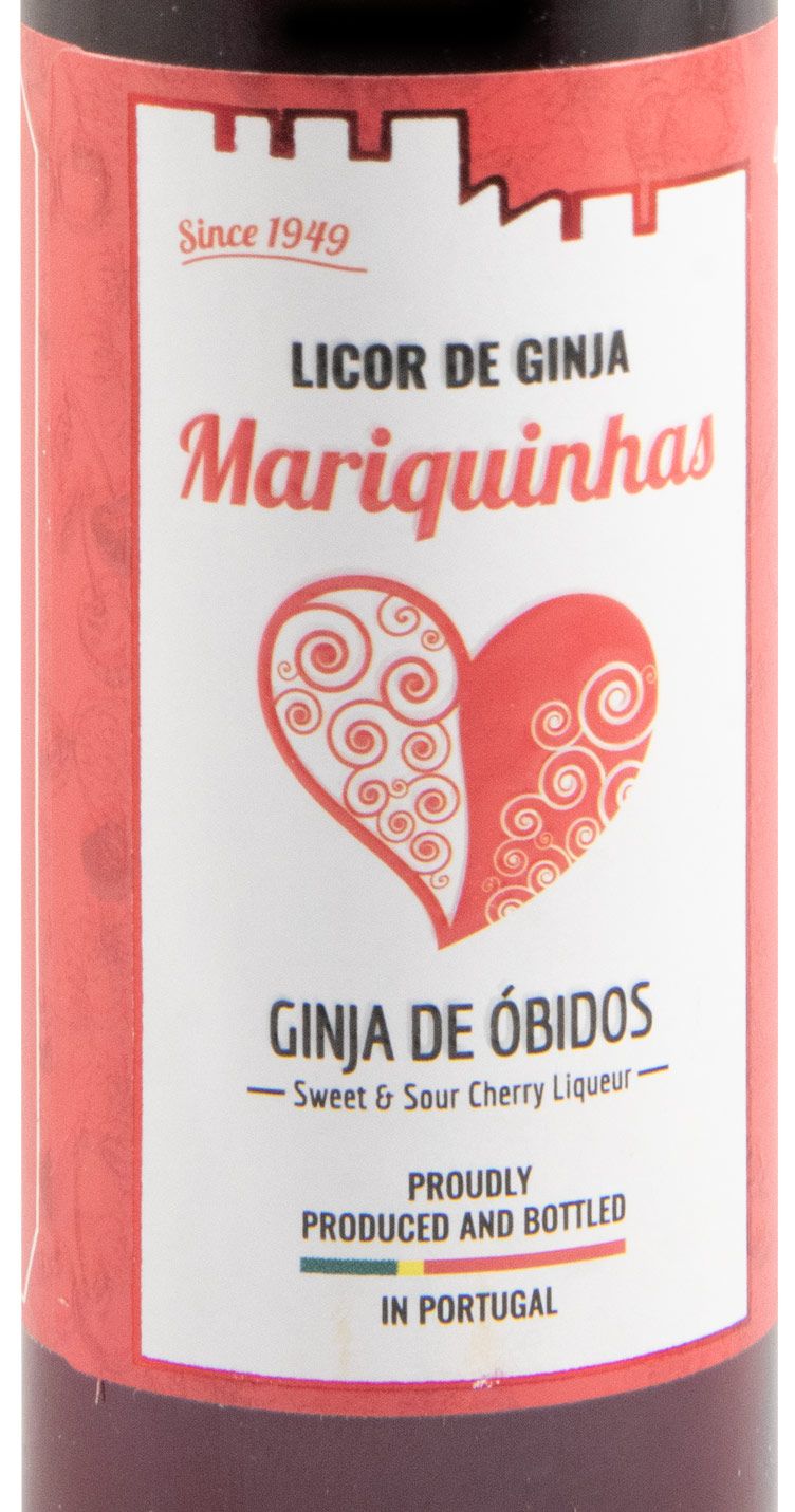 Miniatura Licor de Ginja Mariquinhas c/3 Copos de Chocolate 4cl