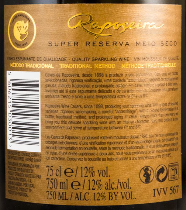 Sparkling Wine Raposeira Super Reserva Demi-Sec