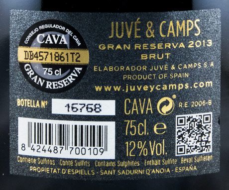 2013 Espumante Cava Juvé & Camps Gran Reserva Bruto