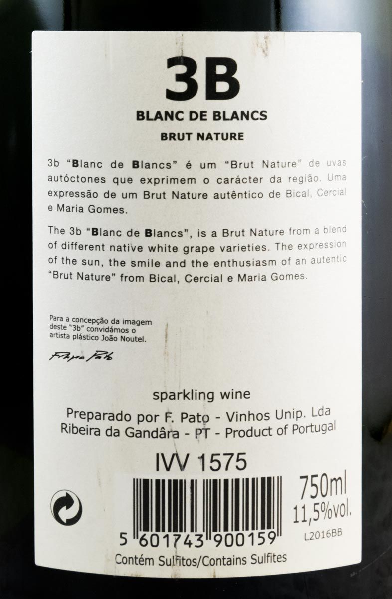 Espumante Filipa Pato 3B Blanc de Blancs Bruto Natural
