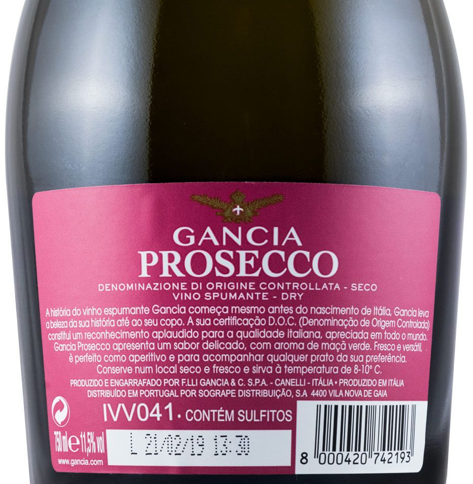Espumante Gancia Prosecco Seco