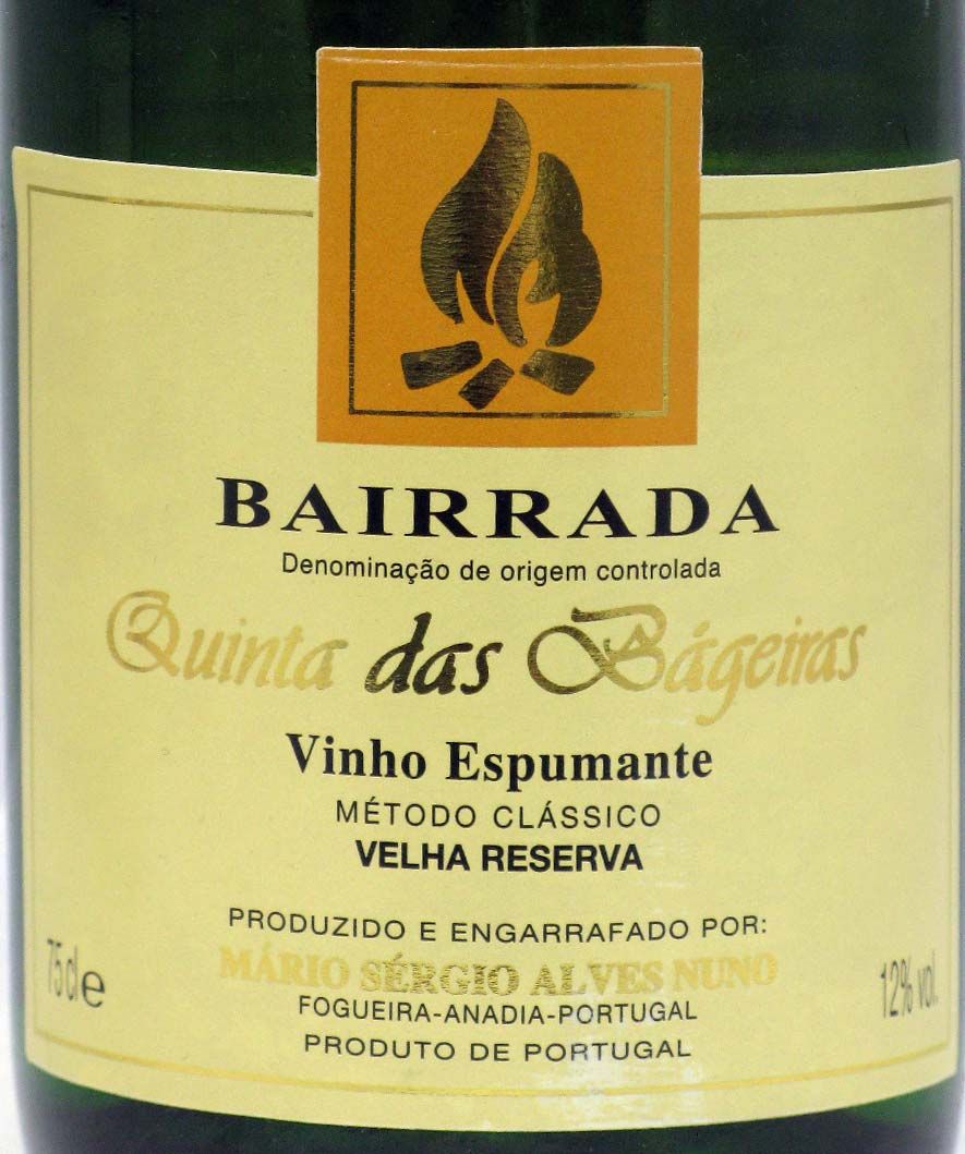 1992 Espumante Quinta das Bágeiras Velha Reserva Bruto Natural