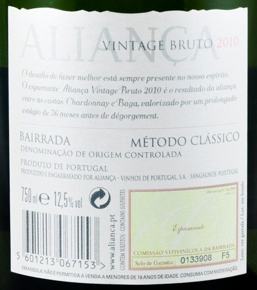 2010 Sparkling Wine Aliança Vintage Brut