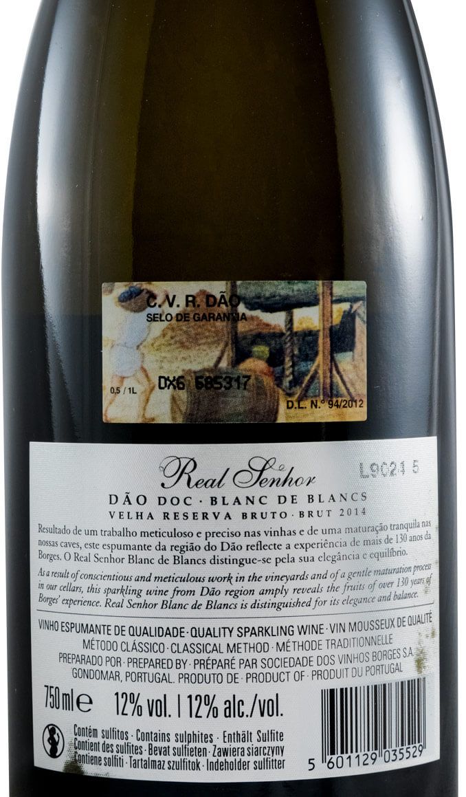 2014 Sparkling Wine Borges Real Senhor Blanc de Blancs Velha Reserva Brut
