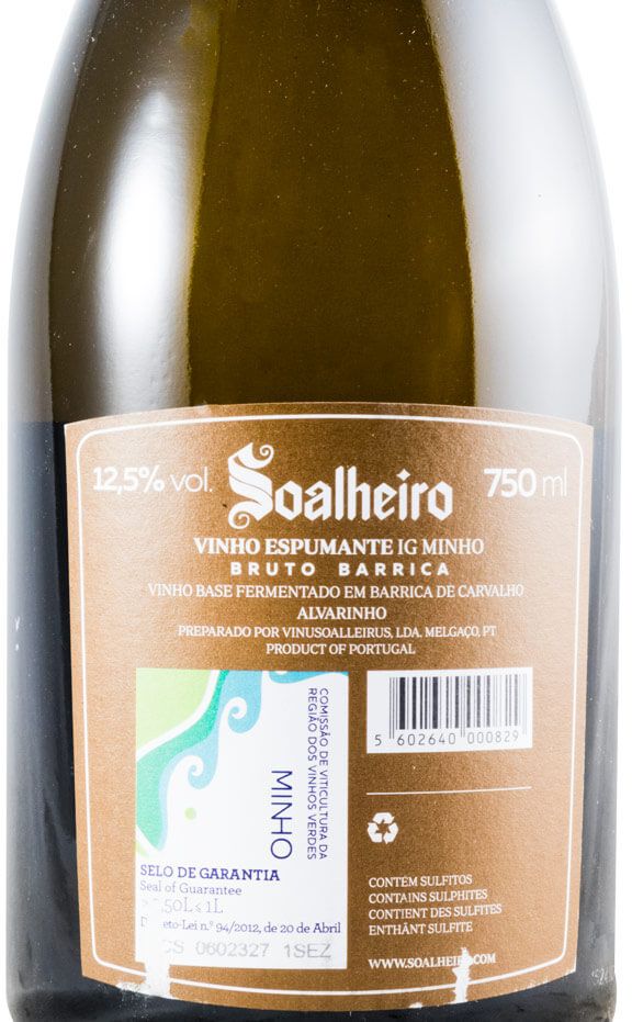 2014 Sparkling Wine Soalheiro Barrica Alvarinho Brut