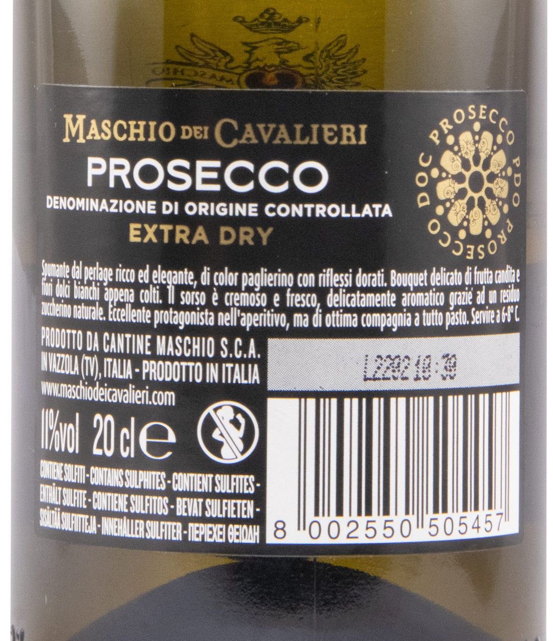 Espumante Prosecco Maschio dei Cavalieri Extra Seco 20cl