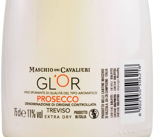 Espumante Prosecco Maschio dei Cavalieri Gl'Or Treviso Extra Sec