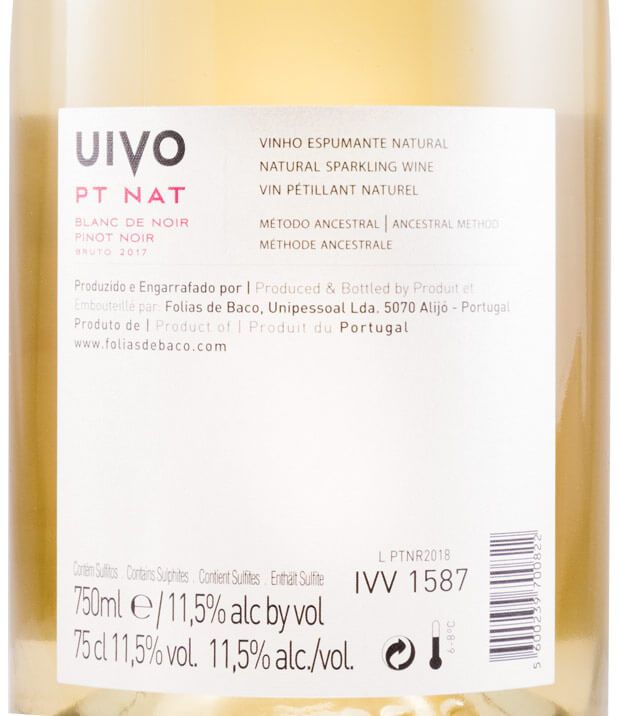 2017 Sparkling Wine Folias de Baco Uivo PT Nat
