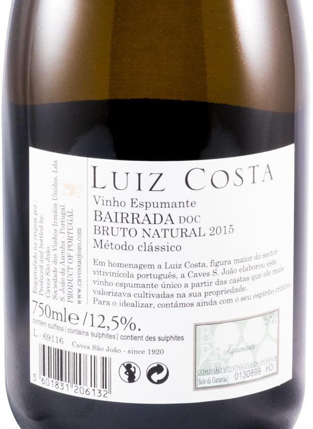2015 Sparkling Wine Caves São João Homenagem a Luiz Costa Brut Nature