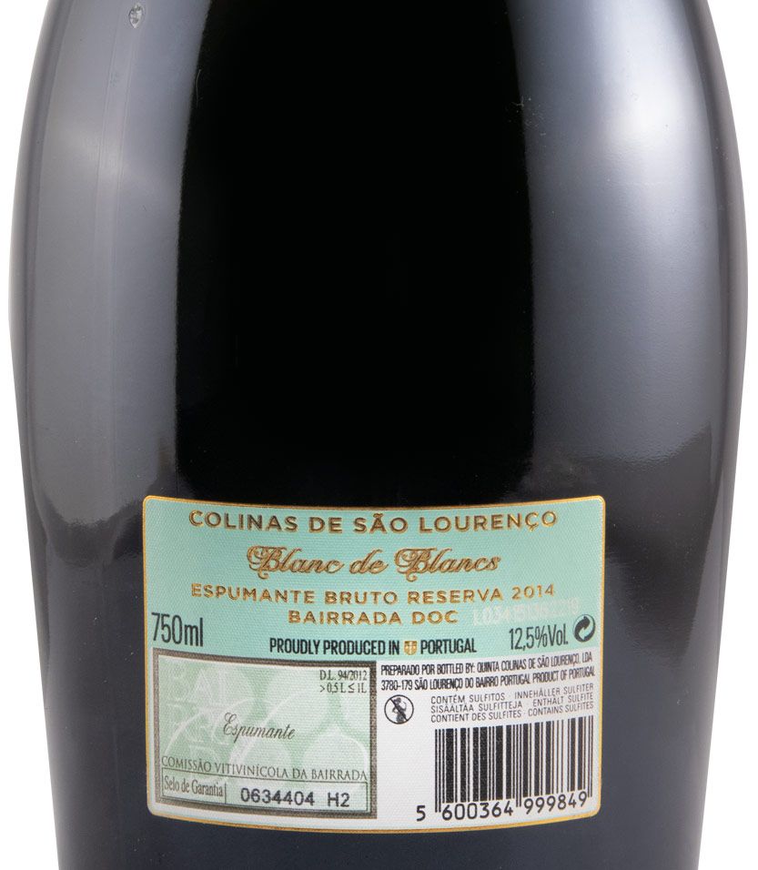 2014 Sparkling Wine Colinas Blanc de Blancs Cuvée Reserva Brut