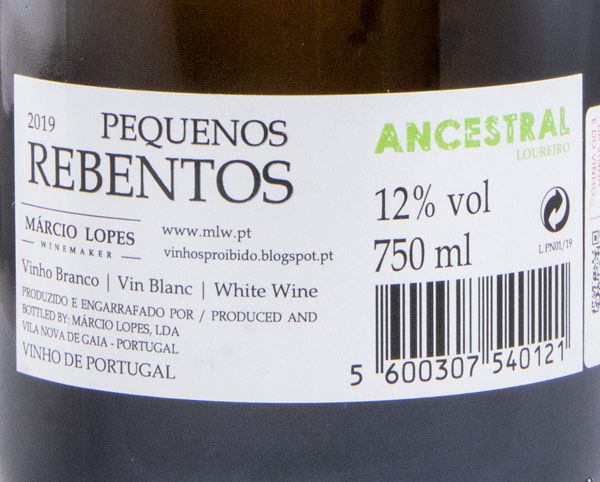 2019 Sparkling Wine Pequenos Rebentos Ancestral Pet Nat