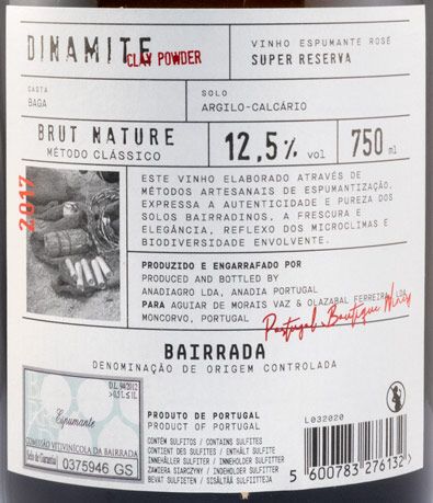 2017 Sparkling Wine Dinamite Baga Super Reserva Brut Nature rose