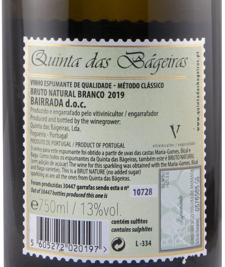 2019 Sparkling Wine Quinta das Bágeiras Brut Nature