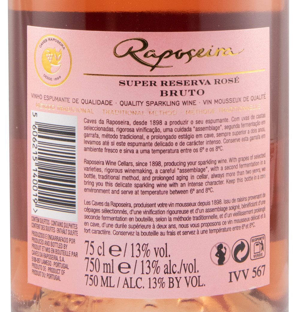 2015 Sparkling Wine Raposeira Super Reserva Brut rose