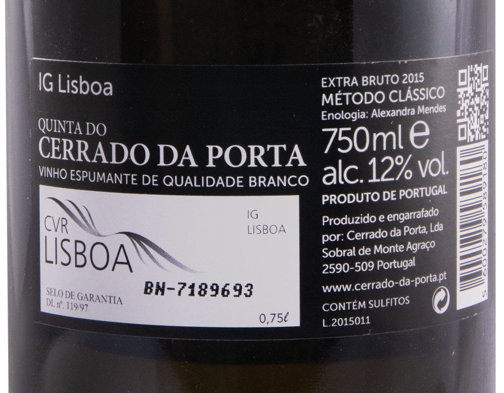 2015 Sparkling Wine Quinta do Cerrado da Porta Arinto Extra Brut